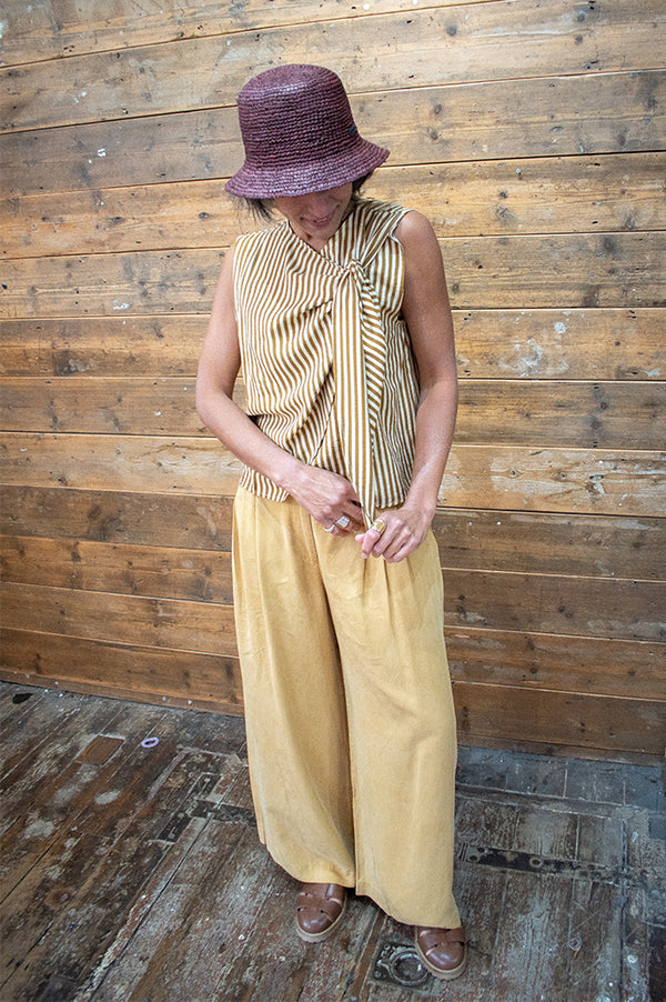 Suncoo Listo Camel Stripe Top - The Mercantile London