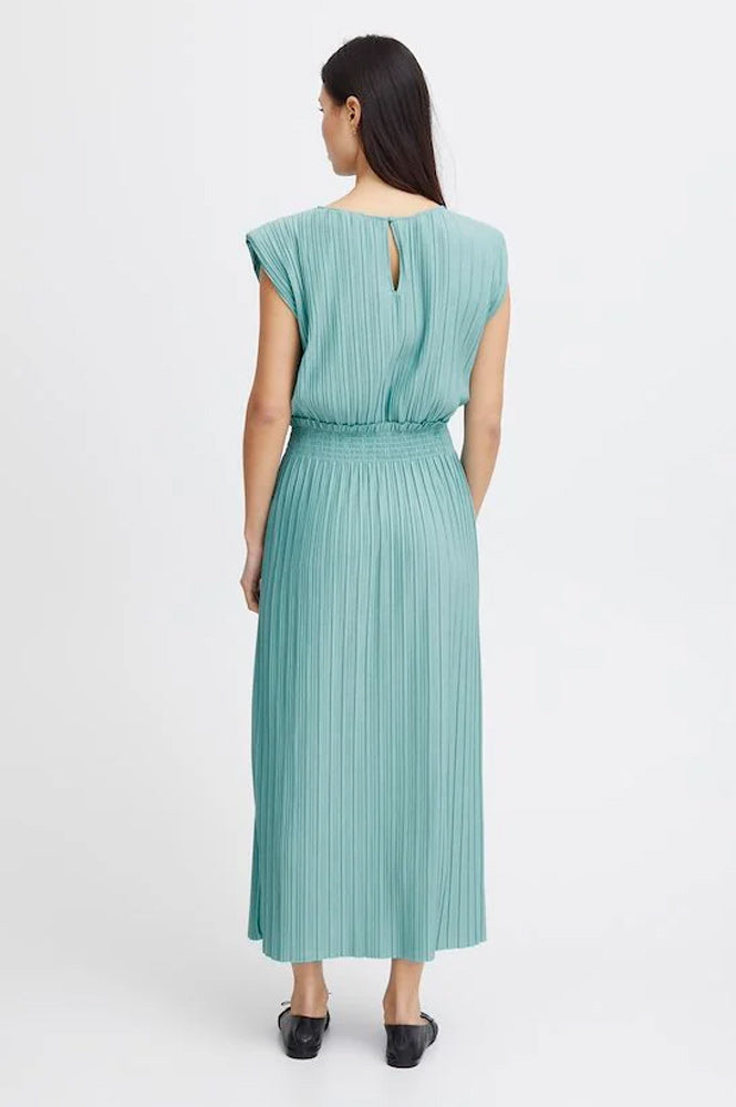 ICHI Yamilet Nile Blue Dress - The Mercantile London