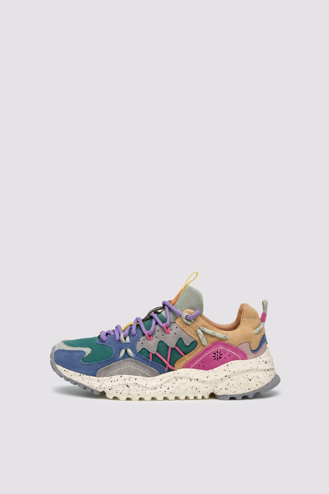 Flower Mountain Yamabushi Woman Suede Nylon Anthracite, Green, Purple Trainers