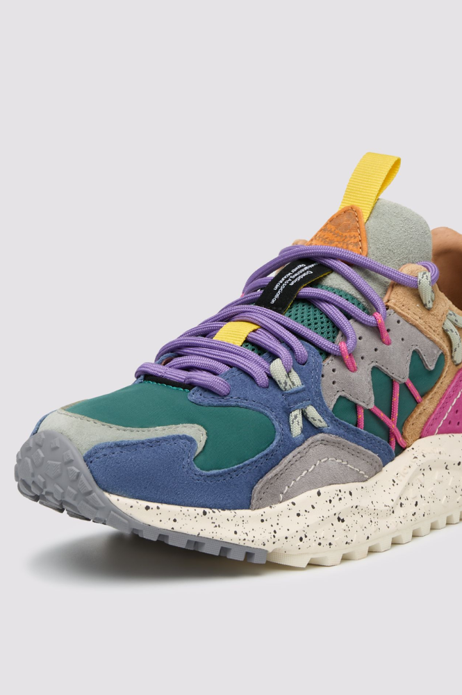 Flower Mountain Yamabushi Woman Suede Nylon Anthracite, Green, Purple Trainers