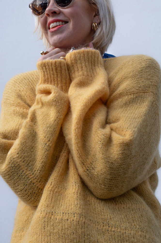 Maison Anje Beryton Uni Ochre Pullover - The Mercantile London