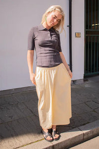 My Essential Wardrobe Dark Shadow Polo Top - The Mercantile London