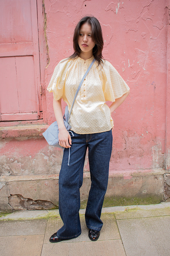 Project AJ117 Sandie Yellow Blouse - The Mercantile London