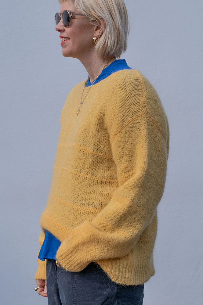 Maison Anje Beryton Uni Ochre Pullover - The Mercantile London