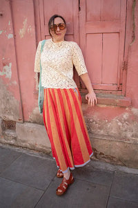 Stella Nova Soft Yellow Lace Top - The Mercantile London