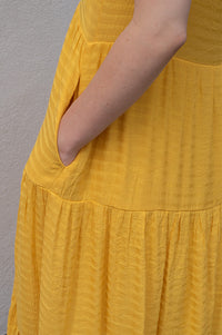 Compania Fantastica Flowing Yellow Midi Dress - The Mercantile London