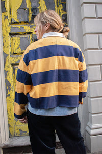 Bellerose Felito Captain And Yellow Stripe Polo Top