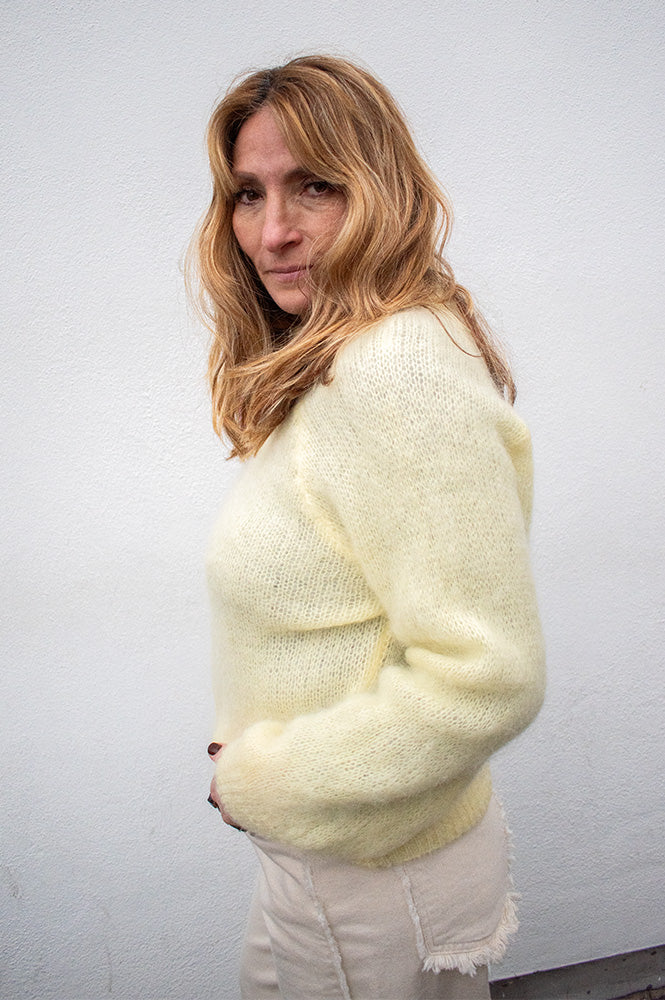 Noella Latora Light Yellow Mohair Jumper