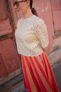Stella Nova Soft Yellow Lace Top - The Mercantile London