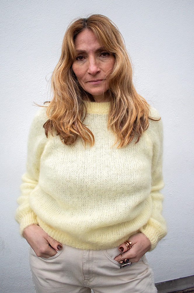 Noella Latora Light Yellow Mohair Jumper
