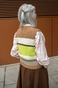Samdi Karlie Colour Block Knitted Waistcoat