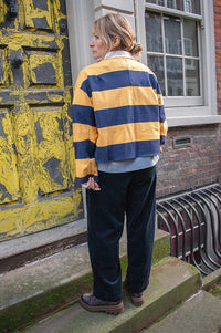 Bellerose Felito Captain And Yellow Stripe Polo Top