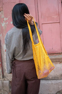 Turtle Bags Gold String Bag