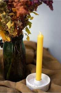 St. Eval Speckled Stone Candle Holder - The Mercantile London
