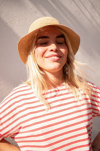 Yerse Raffia Natural Hat - The Mercantile London