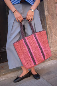 Yerse Red Raffia Bag - The Mercantile London
