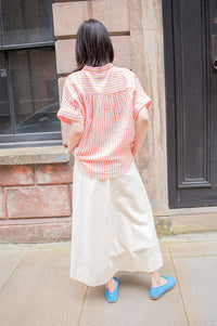 Yerse Ecru Cotton Poplin Skirt - The Mercantile London