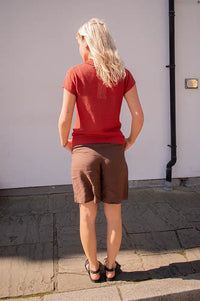 Yerse Terracotta Knitted Top - The Mercantile London