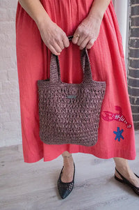 Yerse Chocolate Raffia Bag - The Mercantile London