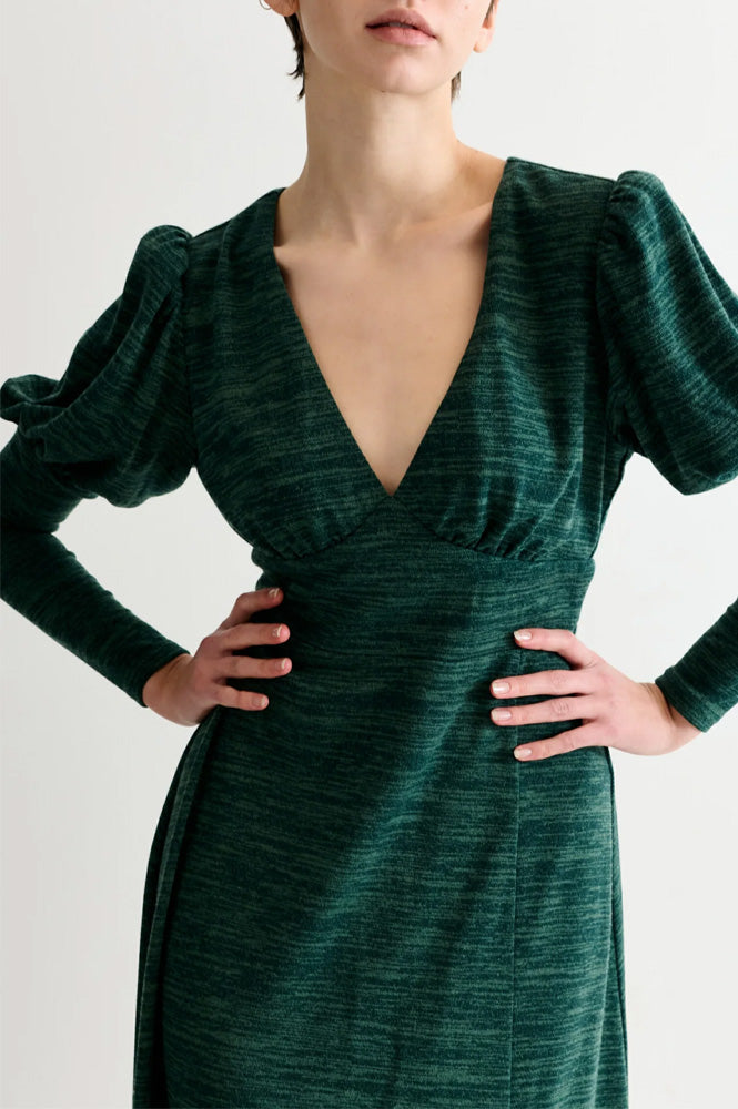 Louche Moa Green Marl Dress - The Mercantile London