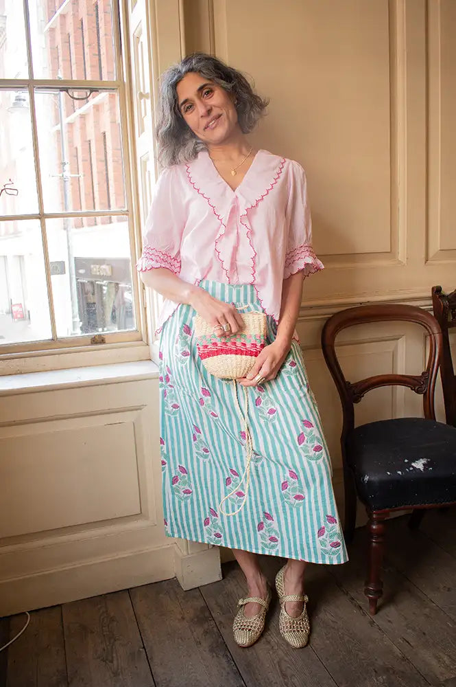 Zen Ethic Sandra Beaulieu Printed Skirt - The Mercantile London