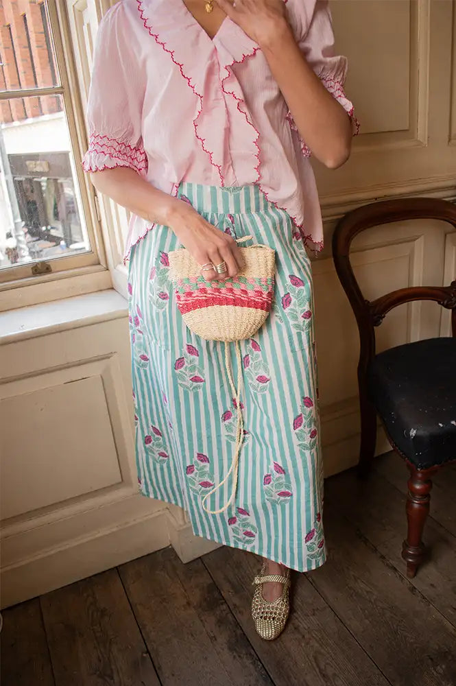 Zen Ethic Sandra Beaulieu Printed Skirt - The Mercantile London