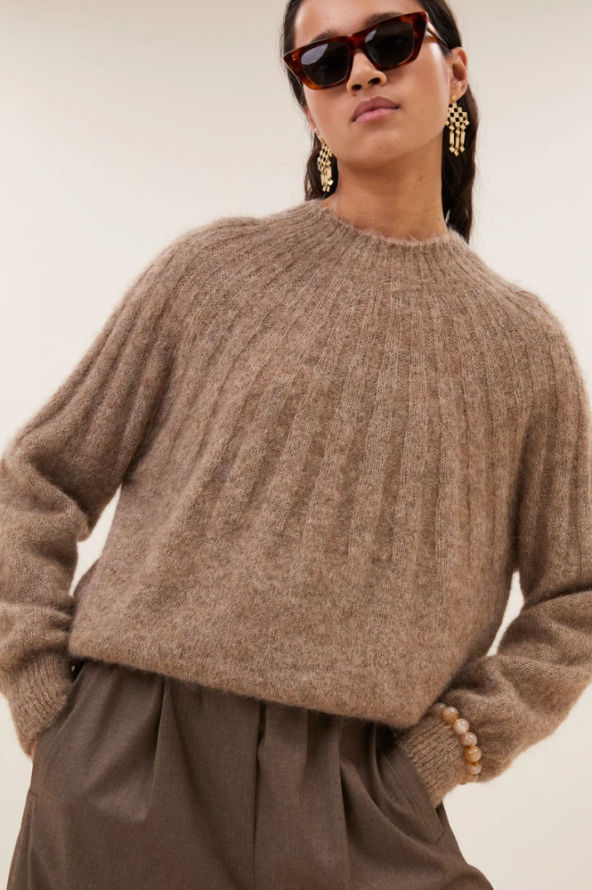 By-Bar Zoe Biscuit Melange Pullover