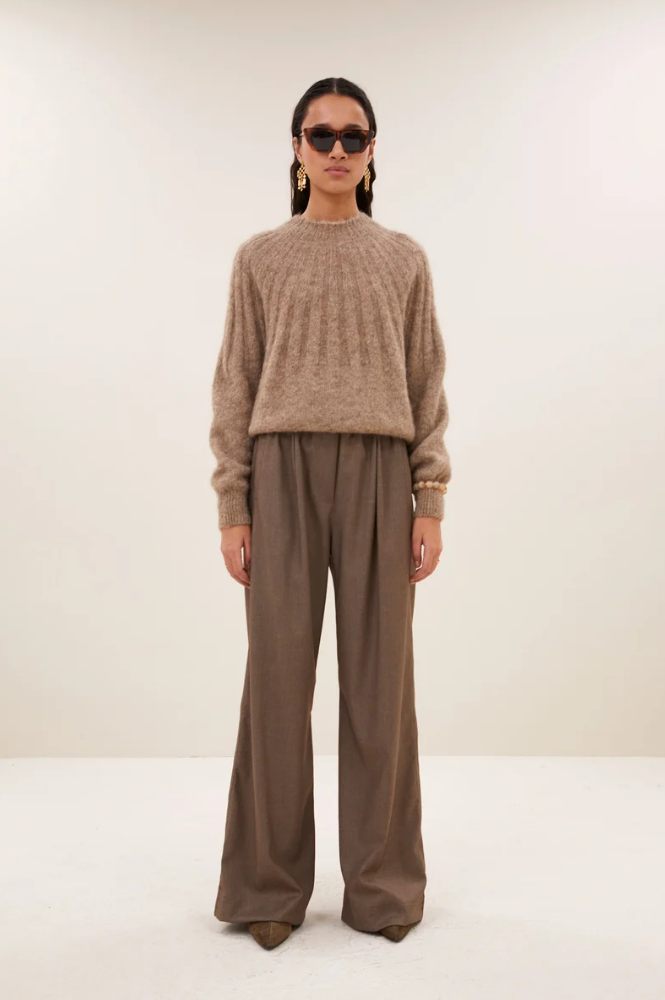 By-Bar Zoe Biscuit Melange Pullover