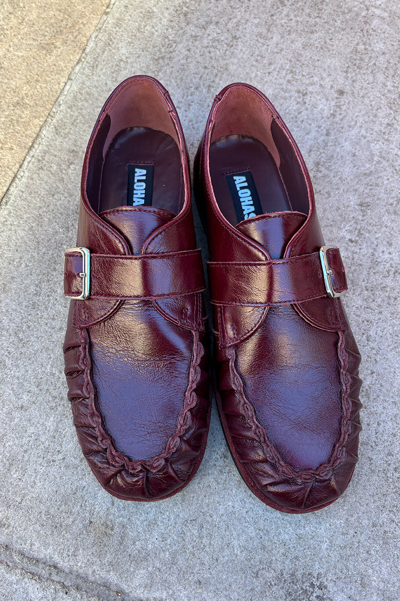 Alohas Brandy Burgundy Leather Loafers - The Mercantile London
