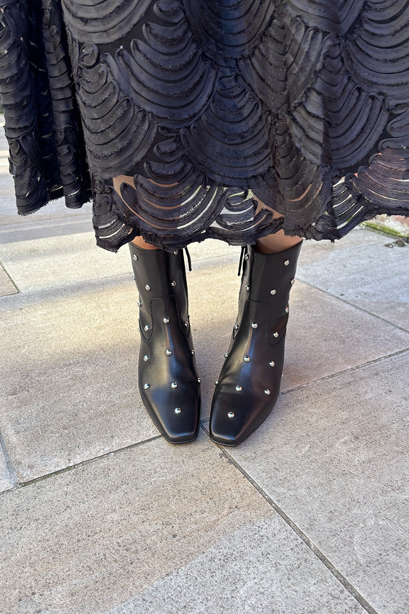 Alohas Nash Studded Black Ankle Boots - The Mercantile London
