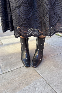 Alohas Nash Studded Black Ankle Boots - The Mercantile London