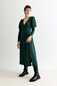 Louche Moa Green Marl Dress - The Mercantile London