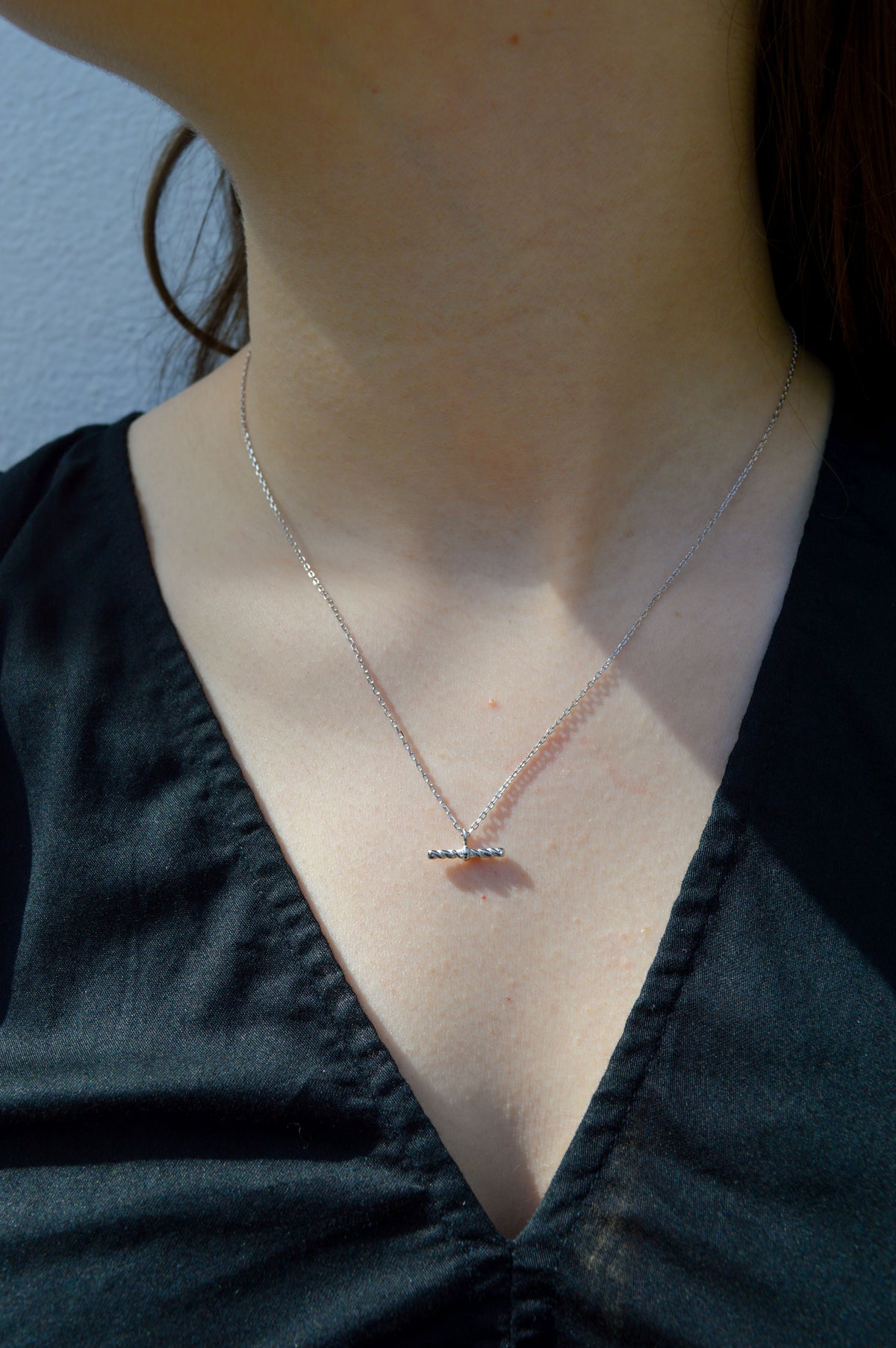 Ania Haie Silver Rope T-Bar Necklace - The Mercantile London