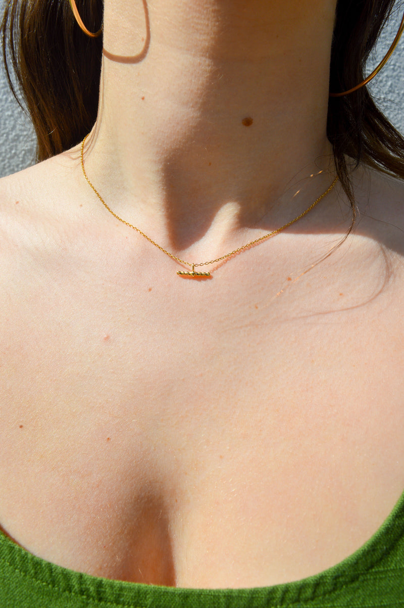 Ania Haie Gold Rope T-Bar Necklace - The Mercantile London