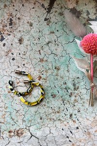 B.M.L Isla Resin Hoop Yellow Earrings - The Mercantile London