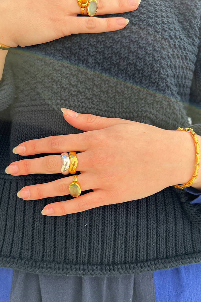 Shyla Rocco Ring in Gold - The Mercantile London