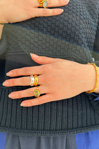 Shyla Rocco Ring in Gold - The Mercantile London