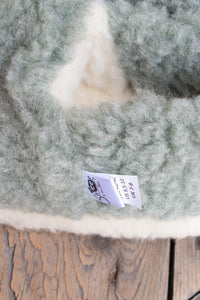 YOKO Wool Green Natural Slippers - The Mercantile London