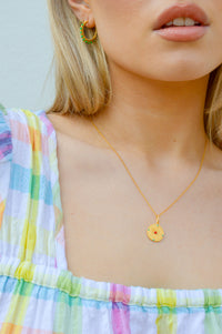 Une A Une Soleil Mini Medallion Necklace - The Mercantile London