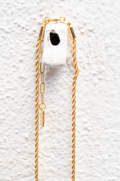 White Freshwater Pearl Twisted Chain Necklace - The Mercantile London