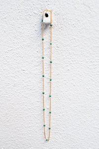 Shyla Venus Slim Malachite Necklace - The Mercantile London