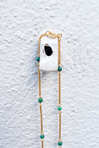 Shyla Venus Slim Malachite Necklace - The Mercantile London