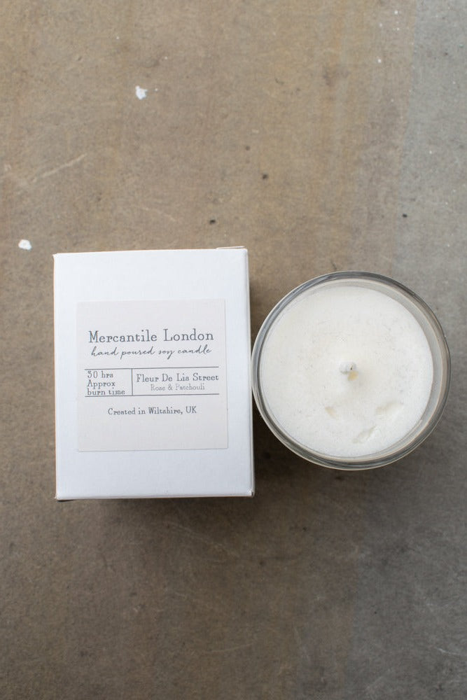 Mercantile London Fleur De Lis Street Rose And Patchouli Votive Candle - The Mercantile London