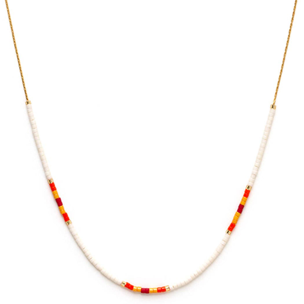 SS23 Miyuki El Sol Japanese Seed Bead Necklace CHECK COLOURS - The Mercantile London