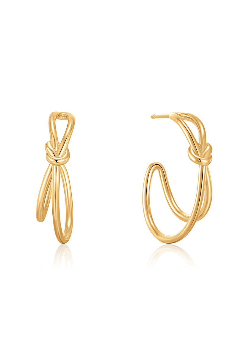 AW21 Ania Haie Gold Knot Hoop Earrings - The Mercantile London