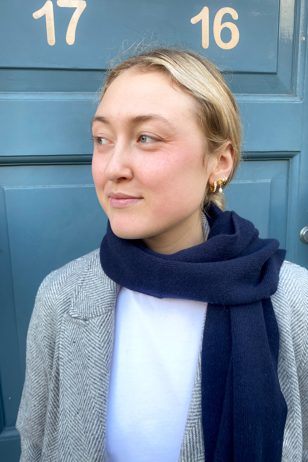 Colorful Standard Navy Blue Scarf - The Mercantile London