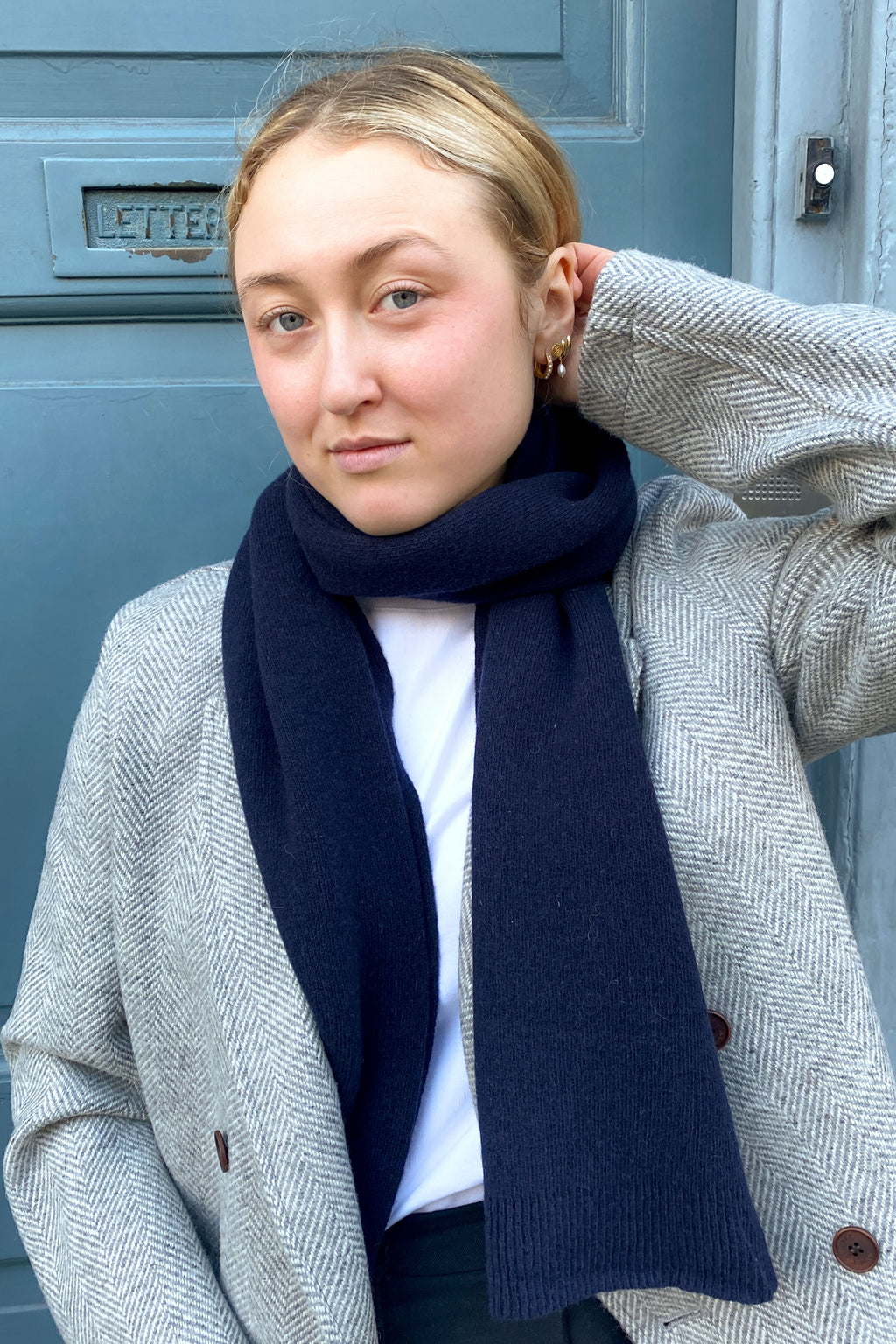 Colorful Standard Navy Blue Scarf - The Mercantile London