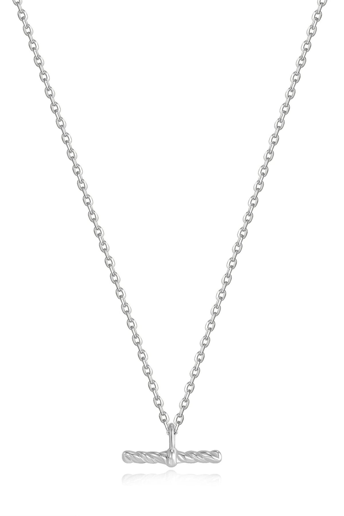 Ania Haie Silver Rope T-Bar Necklace - The Mercantile London