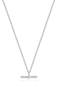 Ania Haie Silver Rope T-Bar Necklace - The Mercantile London