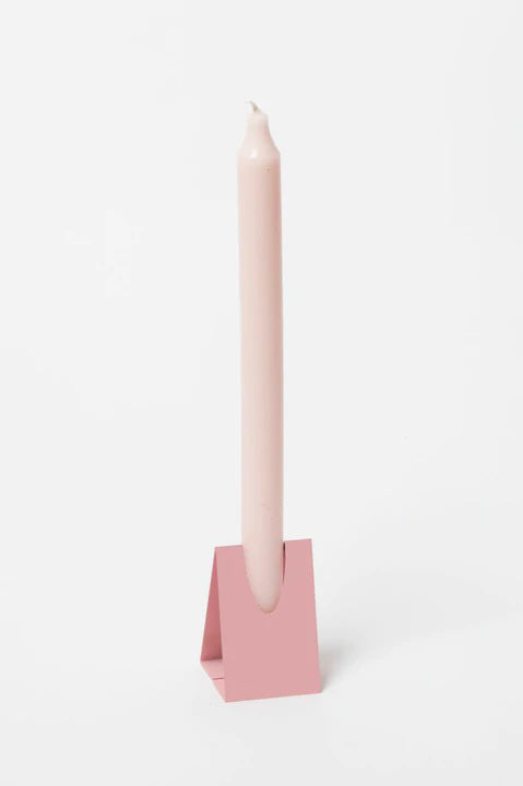 SS22 Block Design Triangle Pink Candleholder - The Mercantile London